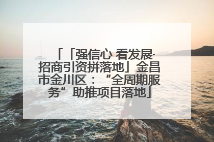 「强信心 看发展·招商引资拼落地」金昌市金川区：“全周期服务”助推项目落地