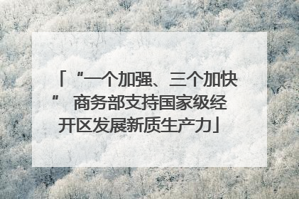 “一个加强、三个加快” 商务部支持国家级经开区发展新质生产力