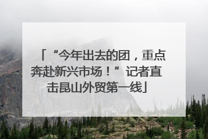 “今年出去的团，重点奔赴新兴市场！”记者直击昆山外贸第一线