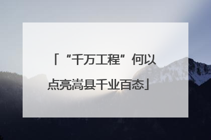 “千万工程”何以点亮嵩县千业百态