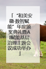 “和美安徽·数智赋能”年度颁奖典礼暨AI赋能基层治理主题会议成功举办