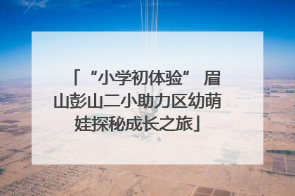 “小学初体验” 眉山彭山二小助力区幼萌娃探秘成长之旅