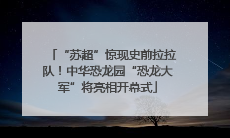 “苏超”惊现史前拉拉队！中华恐龙园“恐龙大军”将亮相开幕式