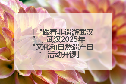 “跟着非遗游武汉”，武汉2025年“文化和自然遗产日” 活动开锣