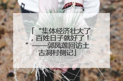 “集体经济壮大了，百姓日子就好了！”——郭凤莲回访土古洞村侧记