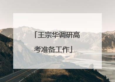 王宗华调研高考准备工作