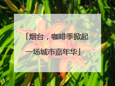 烟台，咖啡季掀起一场城市嘉年华