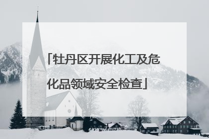牡丹区开展化工及危化品领域安全检查