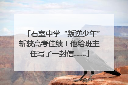 石室中学“叛逆少年”斩获高考佳绩！他给班主任写了一封信……
