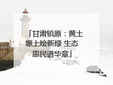 甘肃镇原：黄土塬上绘新绿 生态惠民谱华章