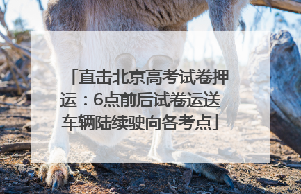 直击北京高考试卷押运：6点前后试卷运送车辆陆续驶向各考点