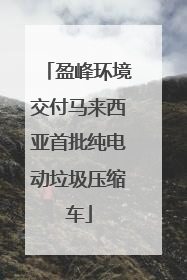 盈峰环境交付马来西亚首批纯电动垃圾压缩车