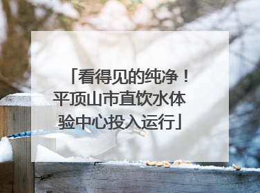 看得见的纯净！平顶山市直饮水体验中心投入运行