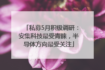 私募5月积极调研：安集科技最受青睐，半导体方向最受关注