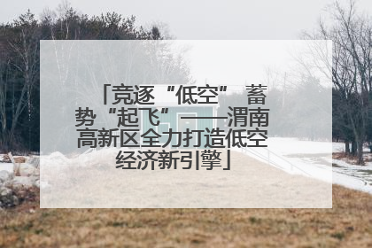 竞逐“低空” 蓄势“起飞”——渭南高新区全力打造低空经济新引擎