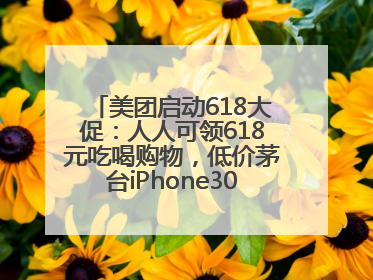 美团启动618大促：人人可领618元吃喝购物，低价茅台iPhone30分钟送达