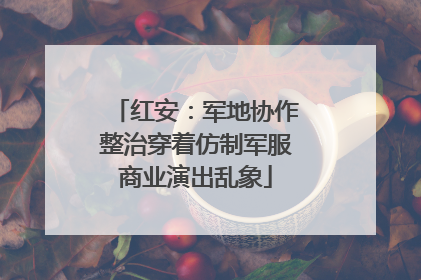 红安：军地协作整治穿着仿制军服商业演出乱象
