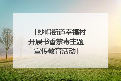 纱帽街道幸福村开展书香禁毒主题宣传教育活动