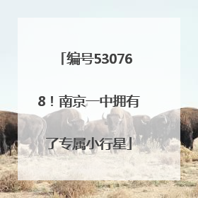 编号530768！南京一中拥有了专属小行星