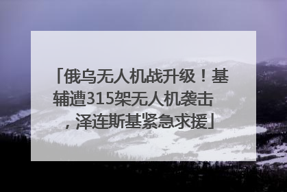 俄乌无人机战升级！基辅遭315架无人机袭击，泽连斯基紧急求援