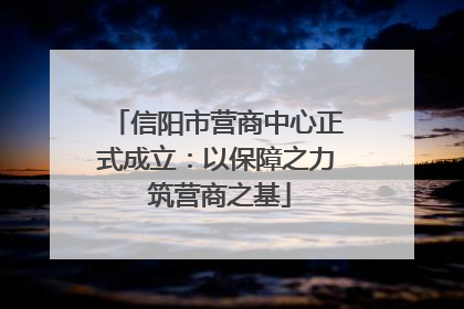 信阳市营商中心正式成立：以保障之力 筑营商之基