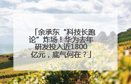 余承东“科技长跑论”炸场！华为去年研发投入近1800亿元，底气何在？