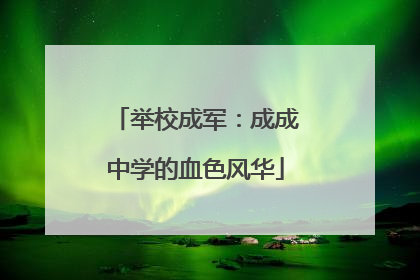 举校成军：成成中学的血色风华