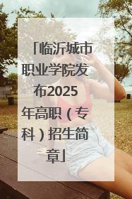 临沂城市职业学院发布2025年高职（专科）招生简章