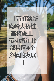 万虹路新庵岭大桥桩基将施工 带动洛江北部片区4个乡镇的发展