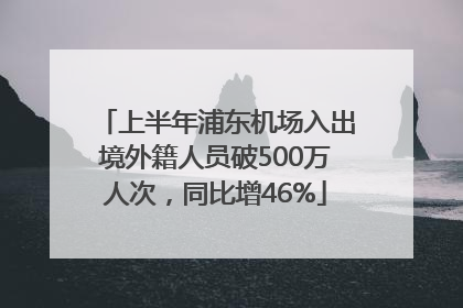 上半年浦东机场入出境外籍人员破500万人次，同比增46%