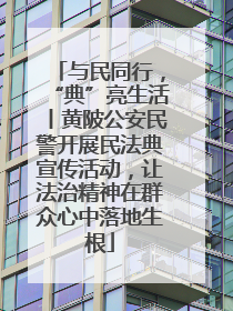 与民同行，“典”亮生活丨黄陂公安民警开展民法典宣传活动，让法治精神在群众心中落地生根