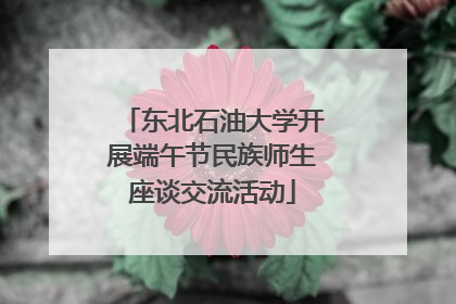 东北石油大学开展端午节民族师生座谈交流活动