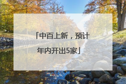 中百上新，预计年内开出5家