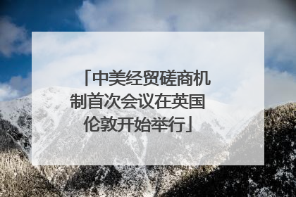 中美经贸磋商机制首次会议在英国伦敦开始举行