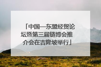 中国—东盟经贸论坛暨第三届链博会推介会在吉隆坡举行