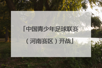 中国青少年足球联赛（河南赛区）开战