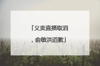 义卖直播取消，俞敏洪道歉
