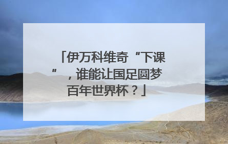 伊万科维奇“下课”，谁能让国足圆梦百年世界杯？