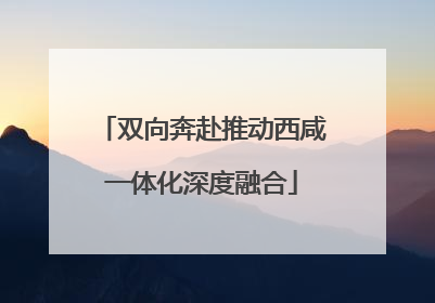 双向奔赴推动西咸一体化深度融合