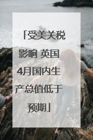 受美关税影响 英国4月国内生产总值低于预期