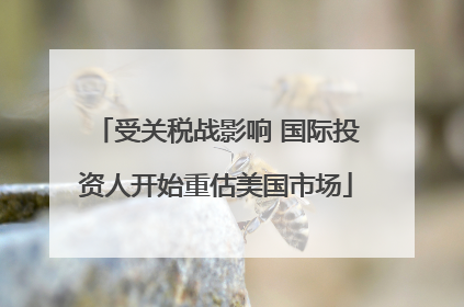 受关税战影响 国际投资人开始重估美国市场