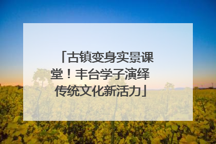 古镇变身实景课堂！丰台学子演绎传统文化新活力