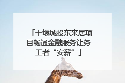 十堰城投东来居项目畅通金融服务让务工者“安薪”