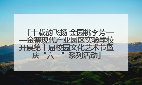 十载韵飞扬 金园桃李芳——金寨现代产业园区实验学校开展第十届校园文化艺术节暨庆“六一”系列活动