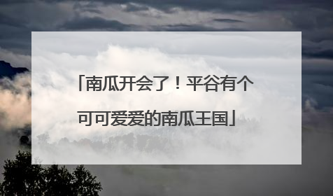 南瓜开会了！平谷有个可可爱爱的南瓜王国