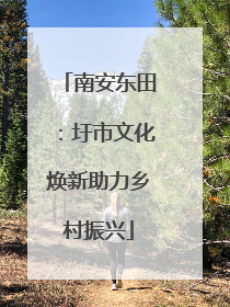 南安东田：圩市文化焕新助力乡村振兴
