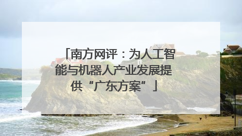 南方网评：为人工智能与机器人产业发展提供“广东方案”