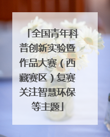 全国青年科普创新实验暨作品大赛（西藏赛区）复赛关注智慧环保等主题