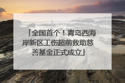 全国首个！青岛西海岸新区工伤超前救助慈善基金正式成立