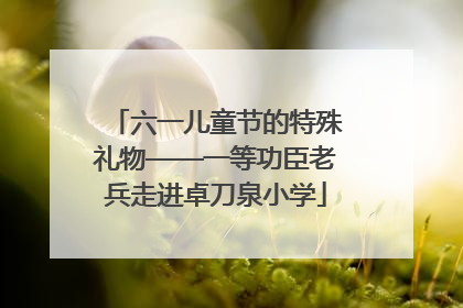 六一儿童节的特殊礼物——一等功臣老兵走进卓刀泉小学